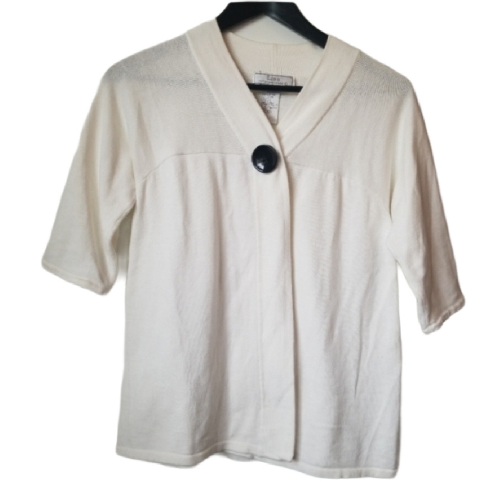Lisa International petite women's White cardigan